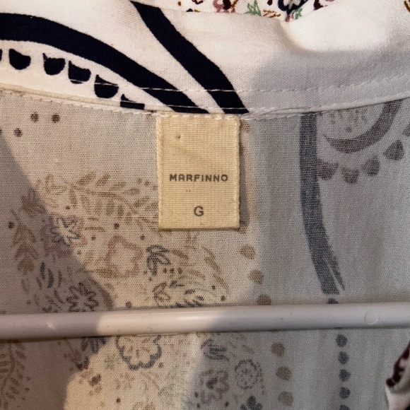 white paisley a line maxi dress button front - Picture 3 of 4